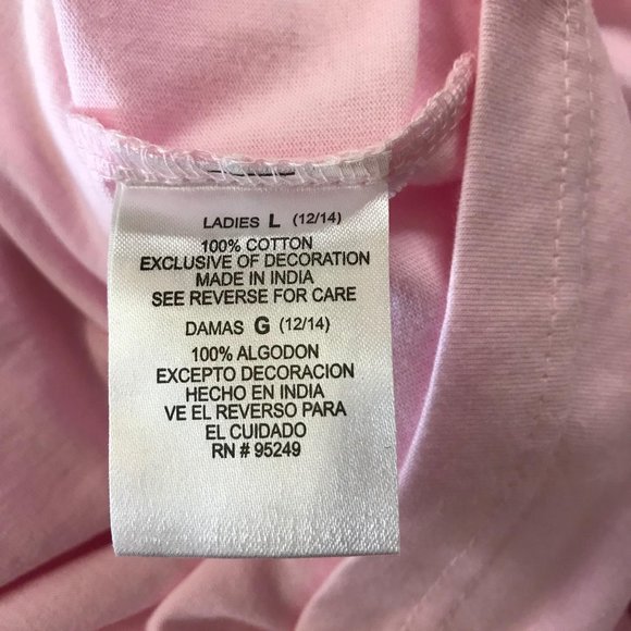NWT Share The Care Sport Womens Pink Breast Cancer Short Sleeve Tee Shirt Size L - Picture 6 of 7